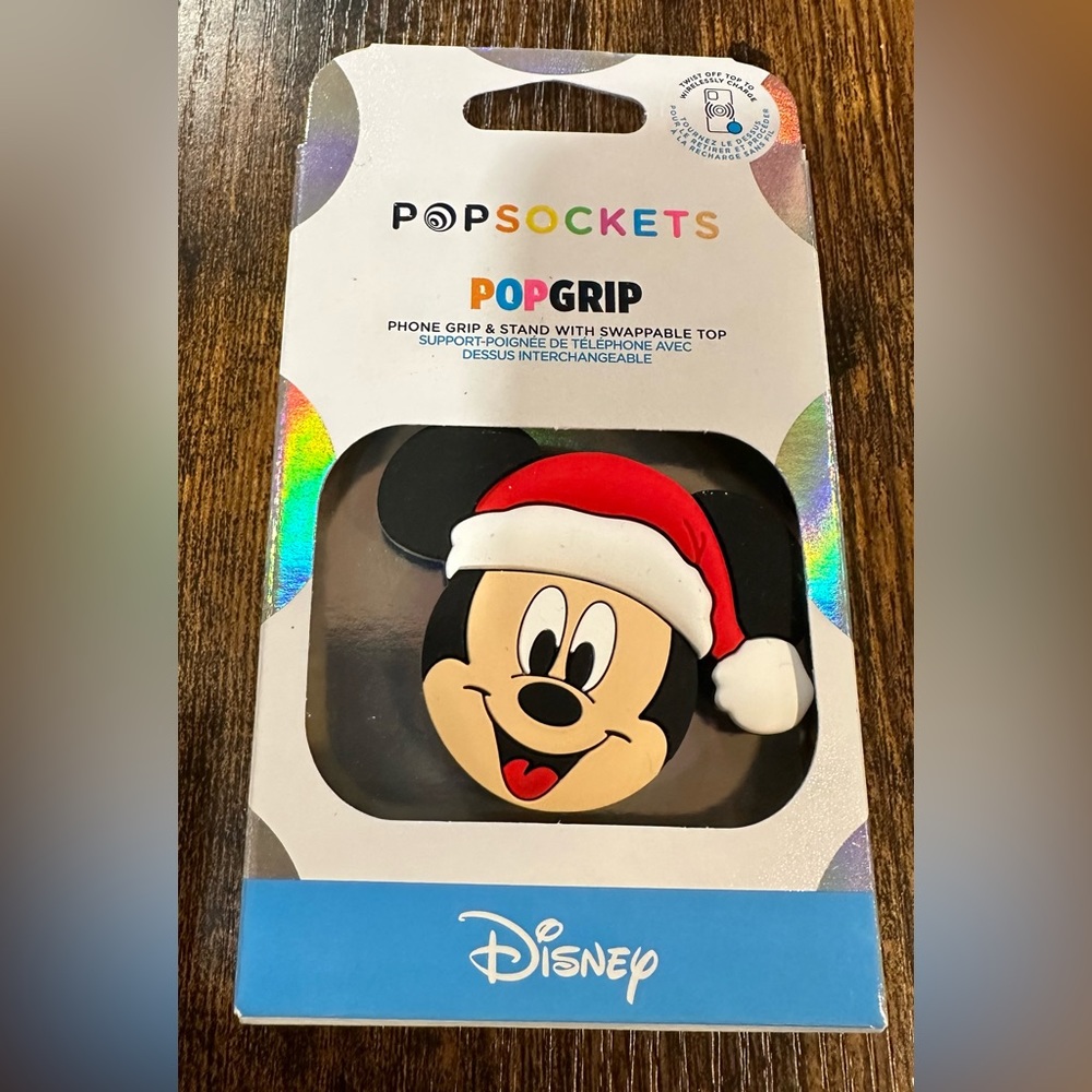 Disney Popsockets Mickey Mouse Santa Phone Grip & Stand NWT